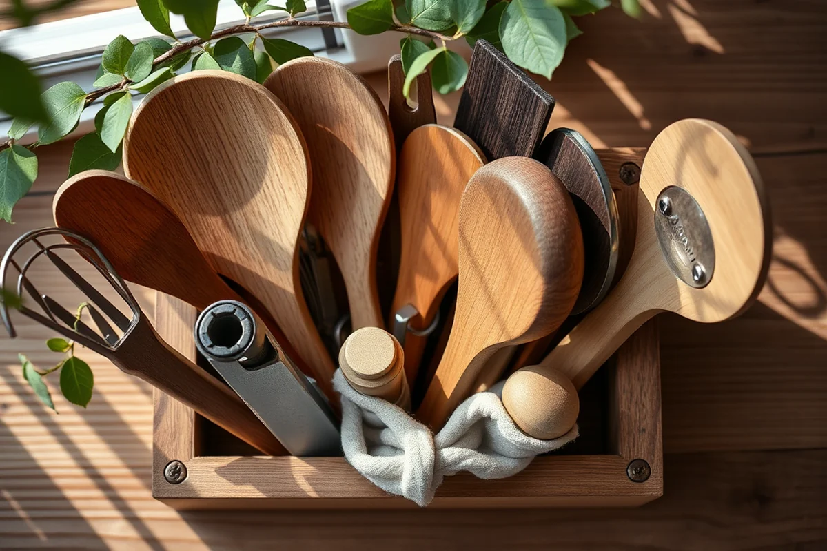 top wooden utensil kitchen holder — Top Wooden Utensil Kitchen Holder (the finished result)