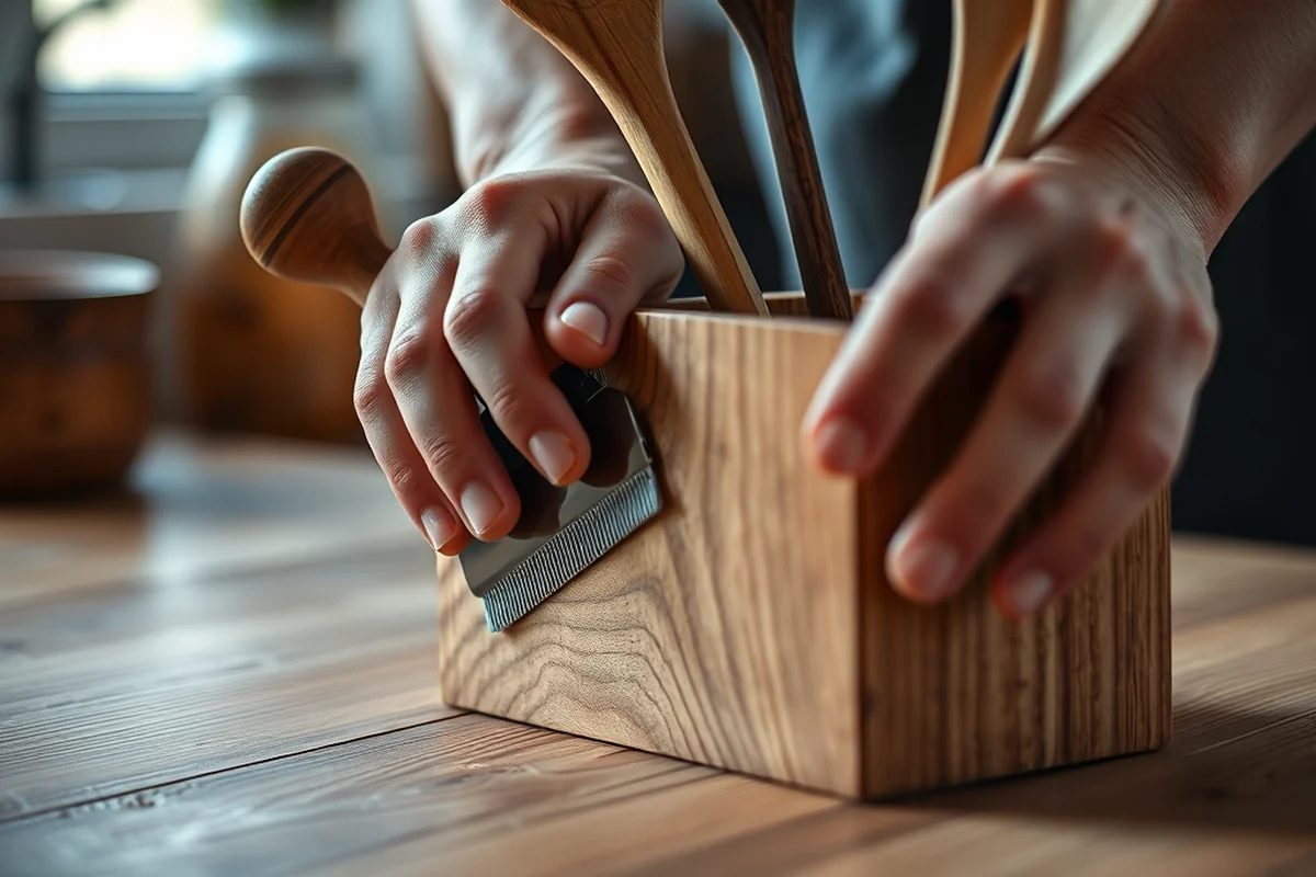 wood utensils holder for kitchen benefits — Wood Utensils Holder For Kitchen Benefits (step by step)