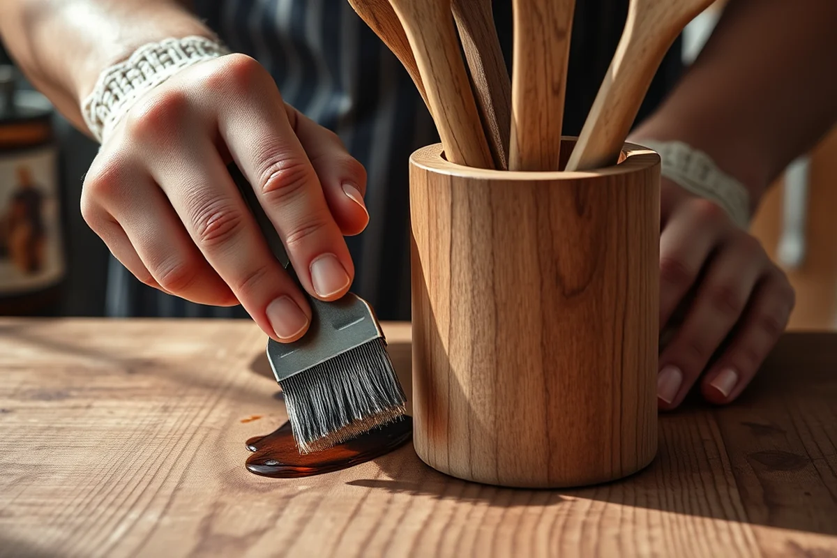 wooden kitchen utensils with holder checklist — Wooden Kitchen Utensils With Holder Checklist (step by step)