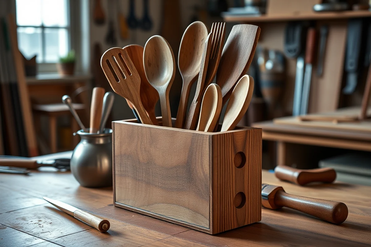wooden utensil holder amazon alternatives — Wooden Utensil Holder Amazon Alternatives