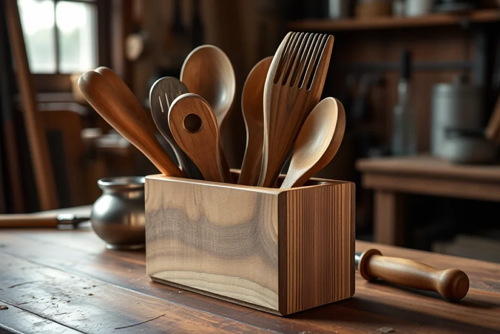 Wooden Utensil Kitchen Holder Benefits