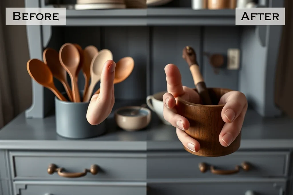 Wooden Utensil Set And Holder Guide