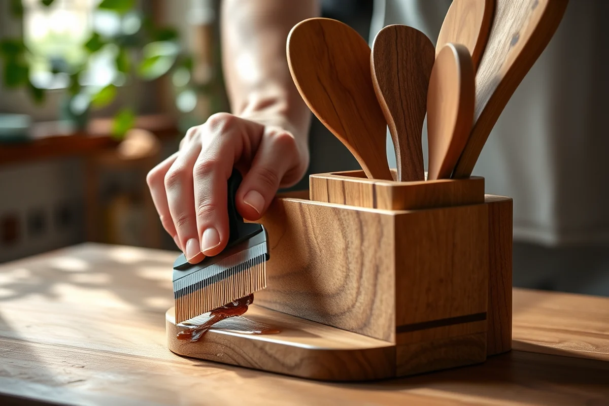 affordable wooden kitchen utensils and holder — Affordable Wooden Kitchen Utensils And Holder (step by step)