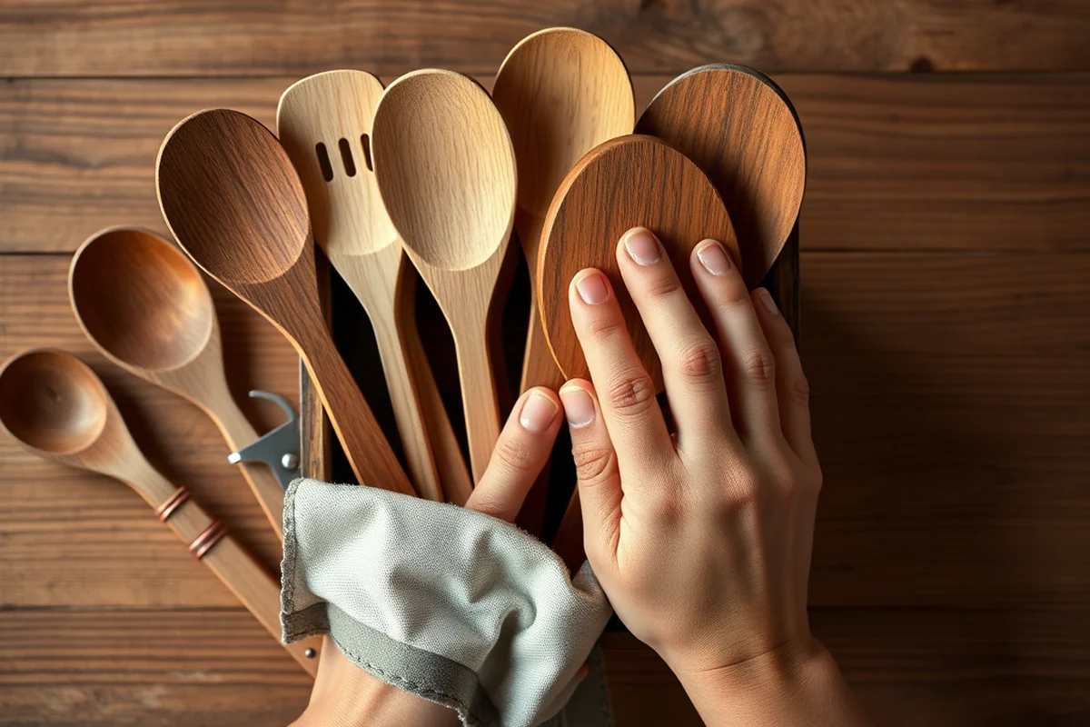 affordable wooden utensil holder and set — Affordable Wooden Utensil Holder And Set (the finished result)