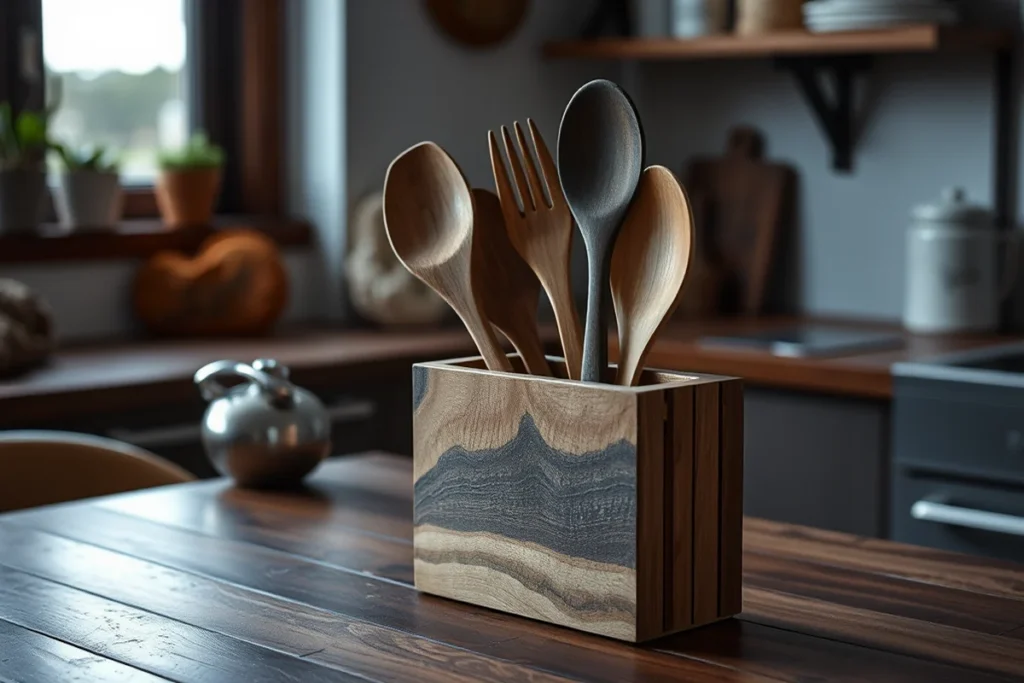Affordable Wooden Utensil Kitchen Holder