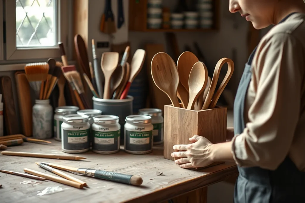 Best Wooden Kitchen Utensils And Holder