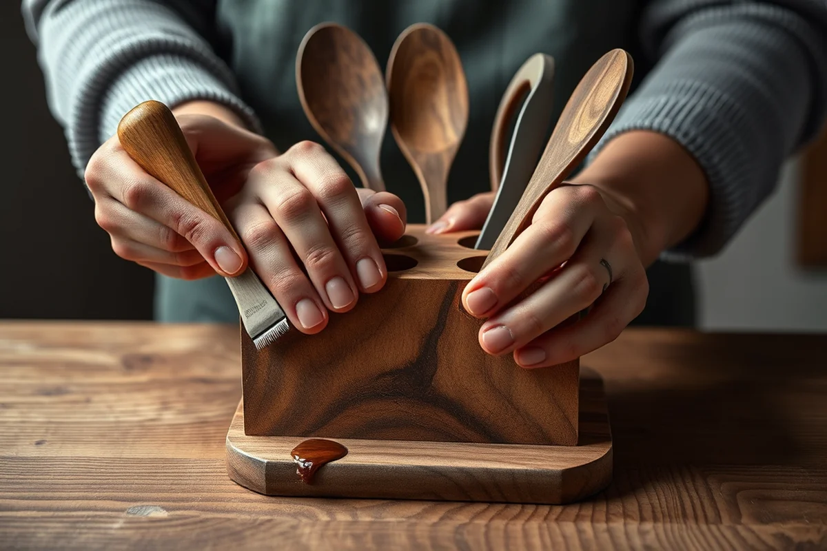 best wooden utensil holder and set — Best Wooden Utensil Holder And Set (step by step)