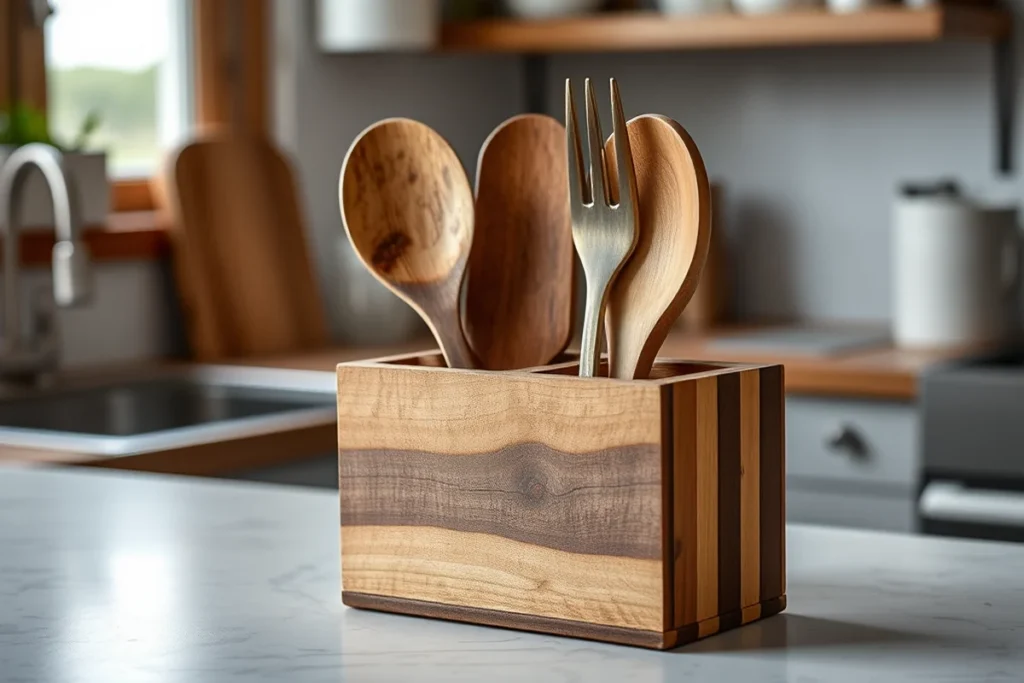 Best Wooden Utensil Holder For Kitchen Counter