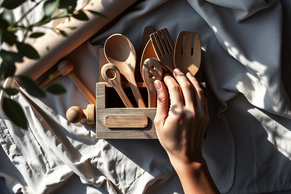 best wooden utensil holder for party — Best Wooden Utensil Holder For Party (the finished result)