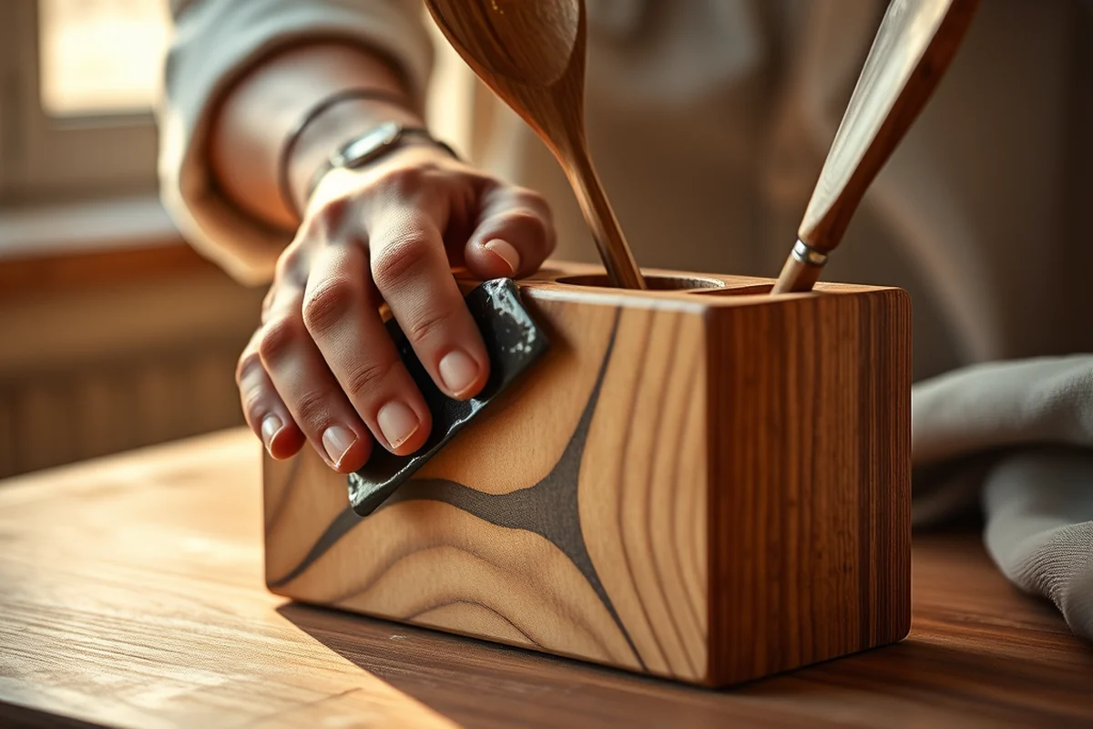 best wooden utensil holder — Best Wooden Utensil Holder (step by step)