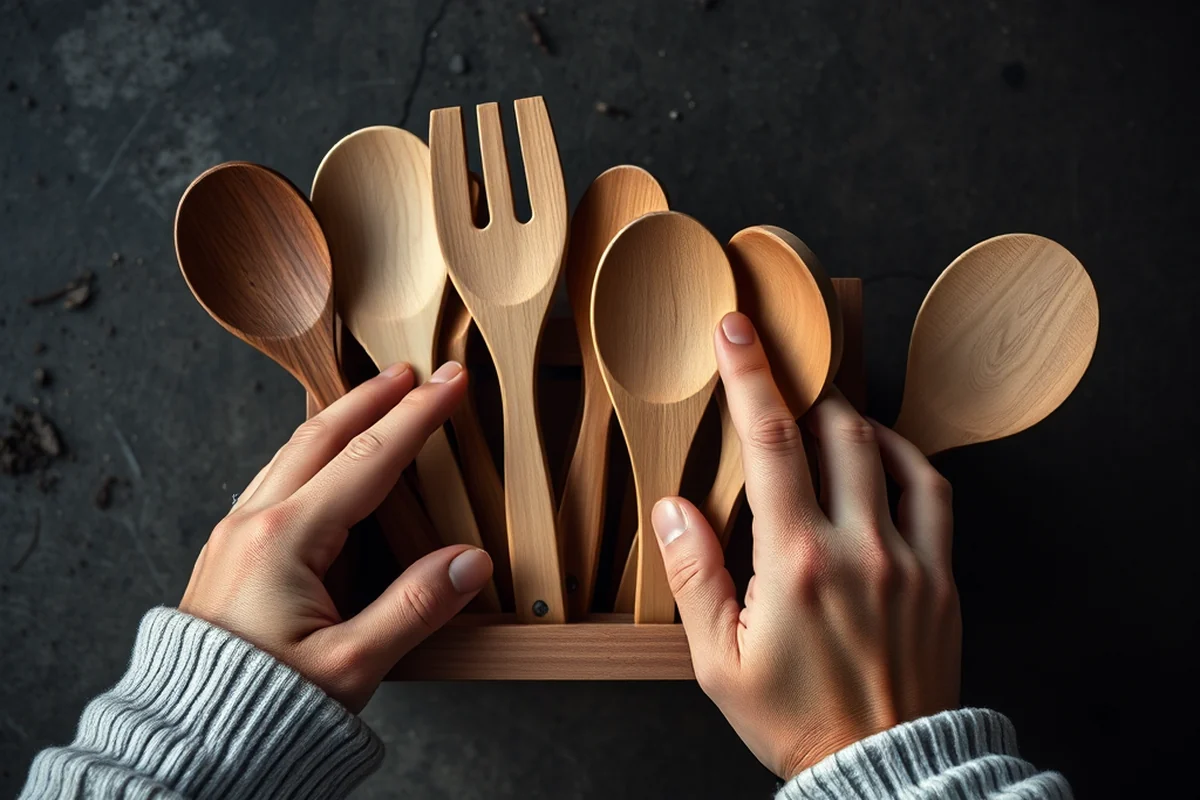 best wooden utensil set and holder — Best Wooden Utensil Set And Holder (the finished result)