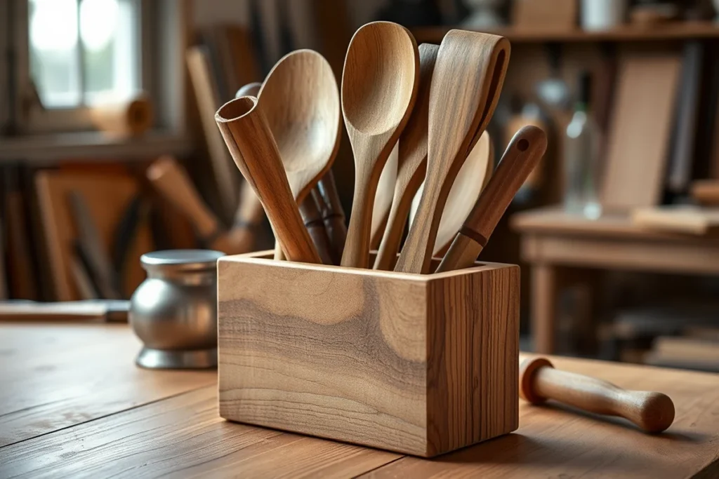 Best Wooden Utensil With Holder