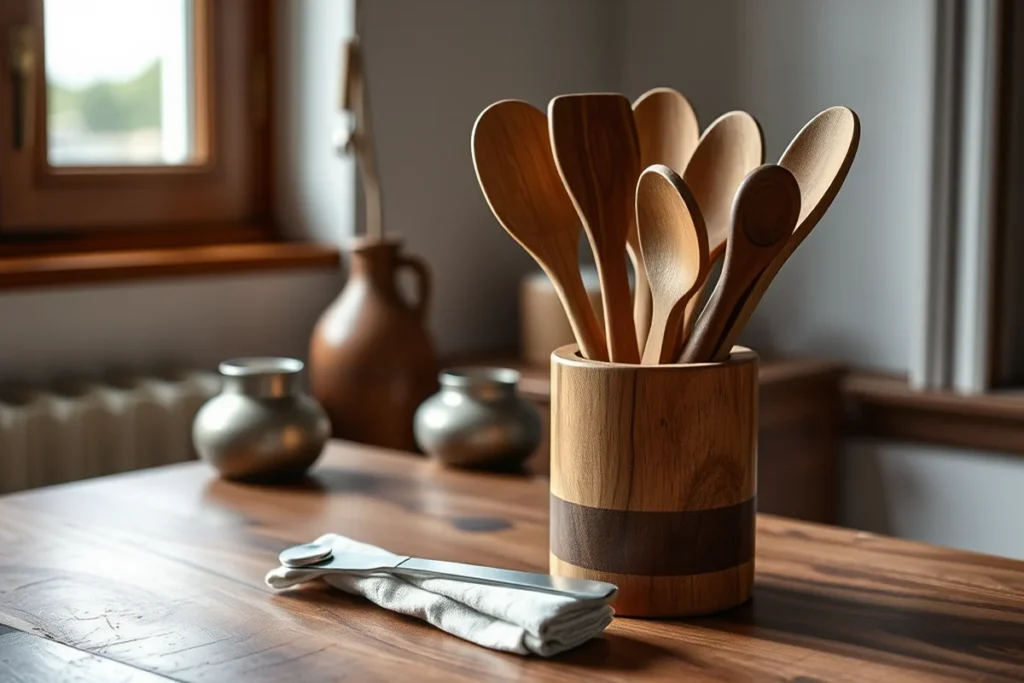 Best Wooden Utensils In Holder