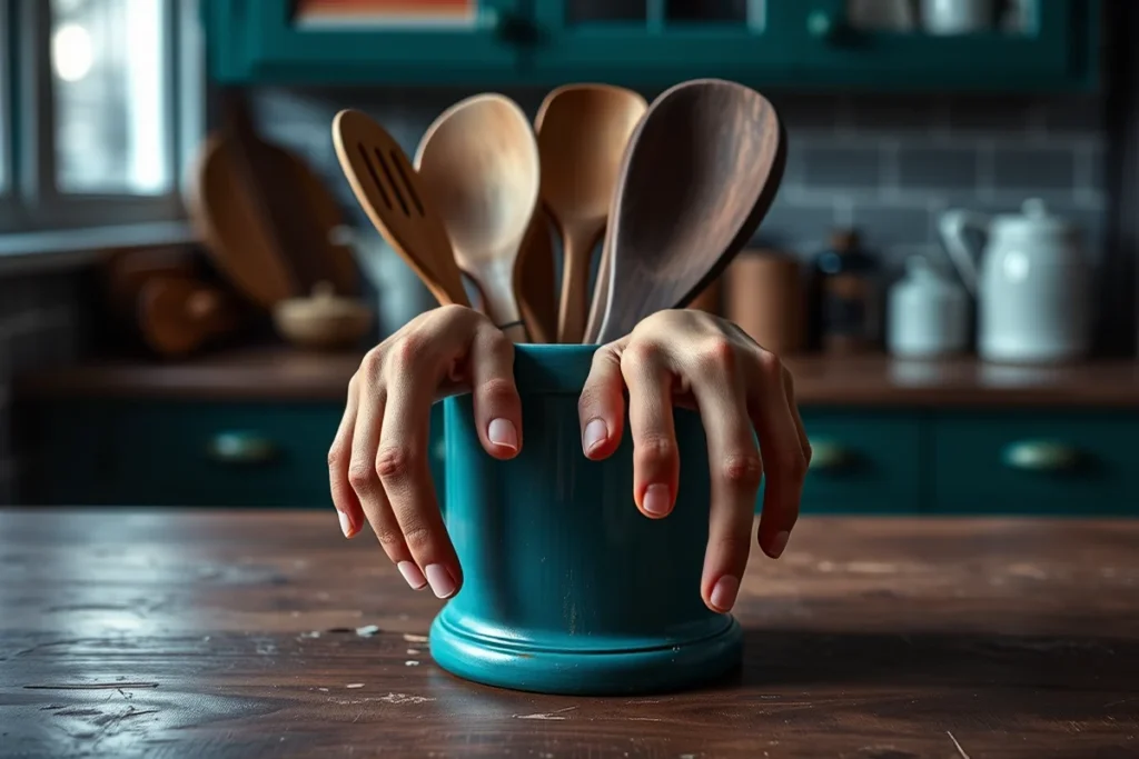 Cheap Wooden Kitchen Utensils And Holder