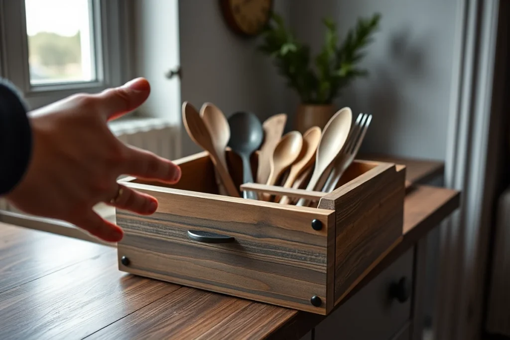 Cheap Wooden Utensil Drawer Holder