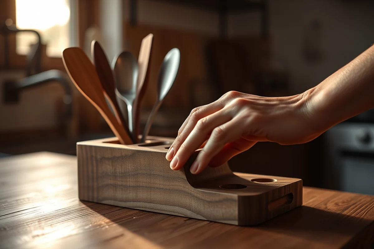 cheap wooden utensil holder for countertop — Cheap Wooden Utensil Holder For Countertop (step by step)