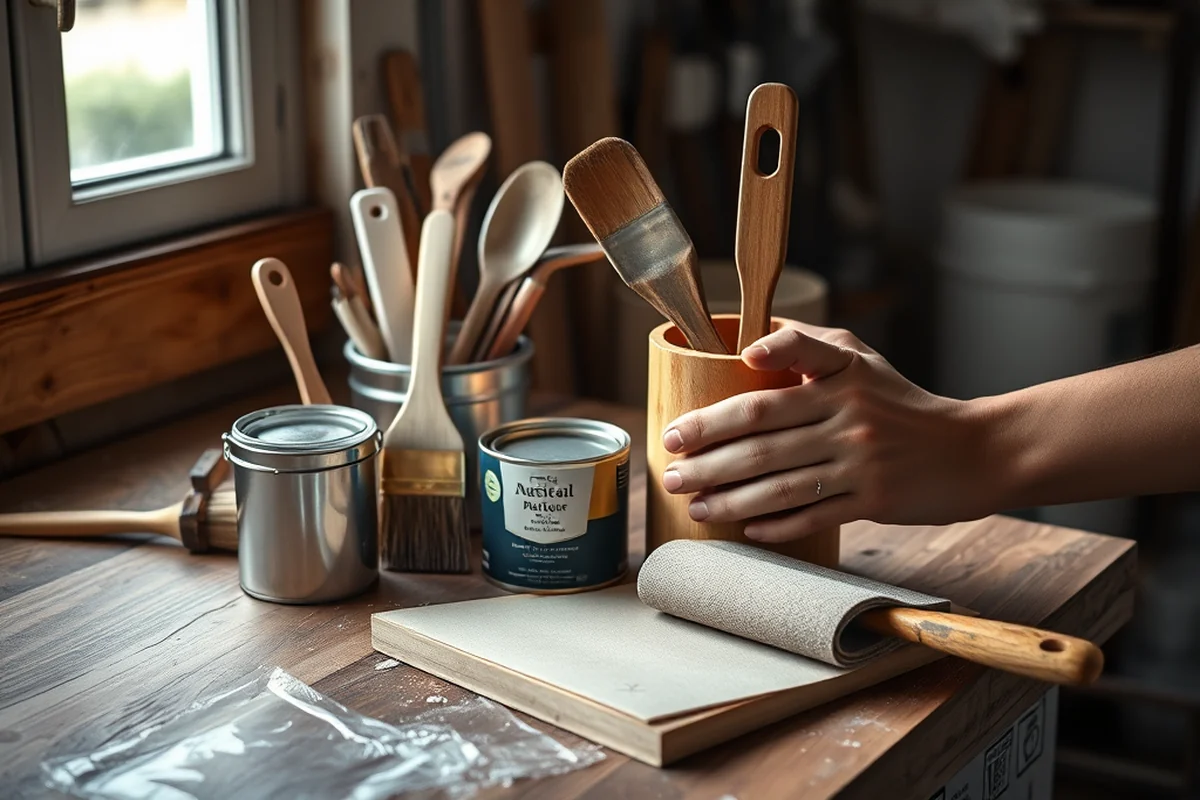 cheap wooden utensil holder for countertop — Cheap Wooden Utensil Holder For Countertop (the finished result)
