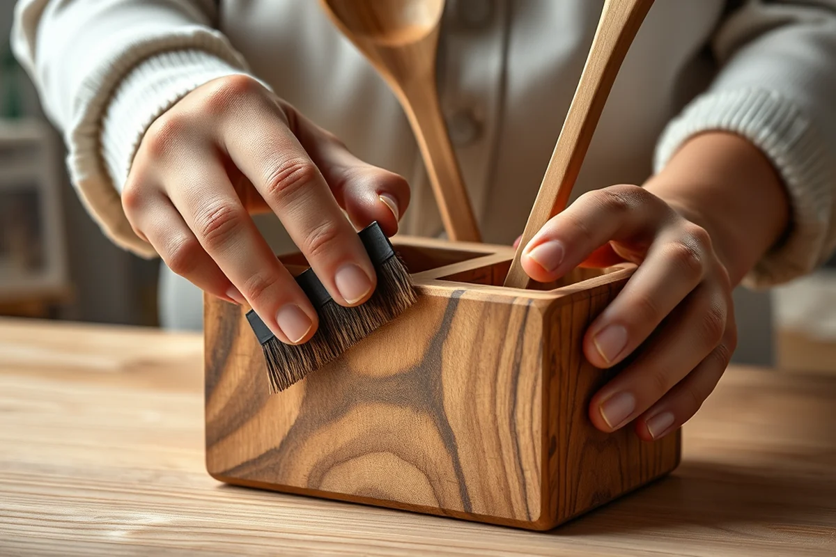 top wood utensil holder for kitchen — Top Wood Utensil Holder For Kitchen (step by step)