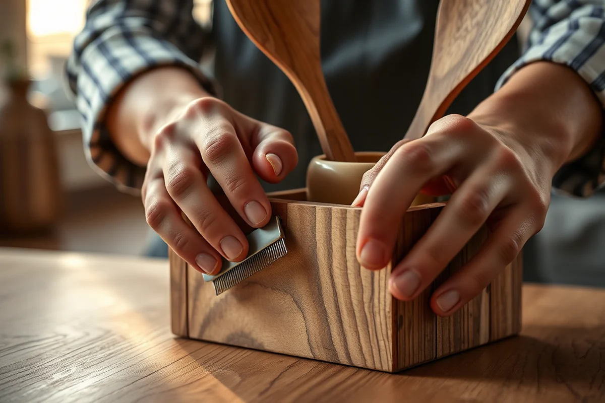 top wood utensils holder for kitchen — Top Wood Utensils Holder For Kitchen (step by step)