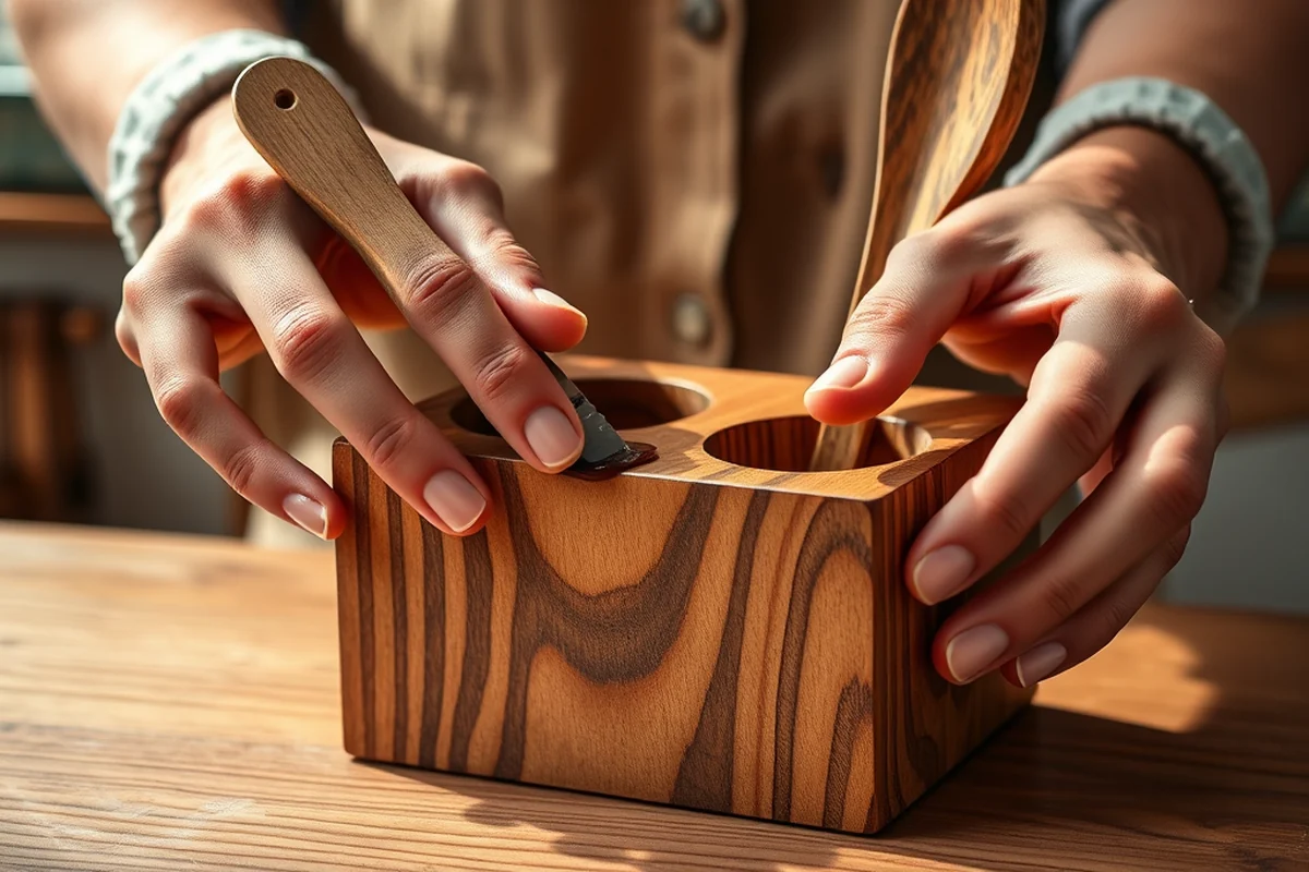 top wooden utensil holder set — Top Wooden Utensil Holder Set (step by step)