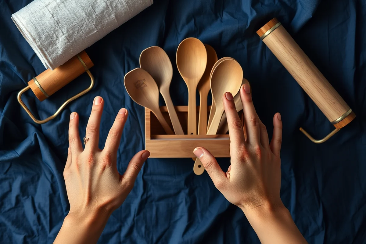 top wooden utensil set with holder — Top Wooden Utensil Set With Holder (the finished result)