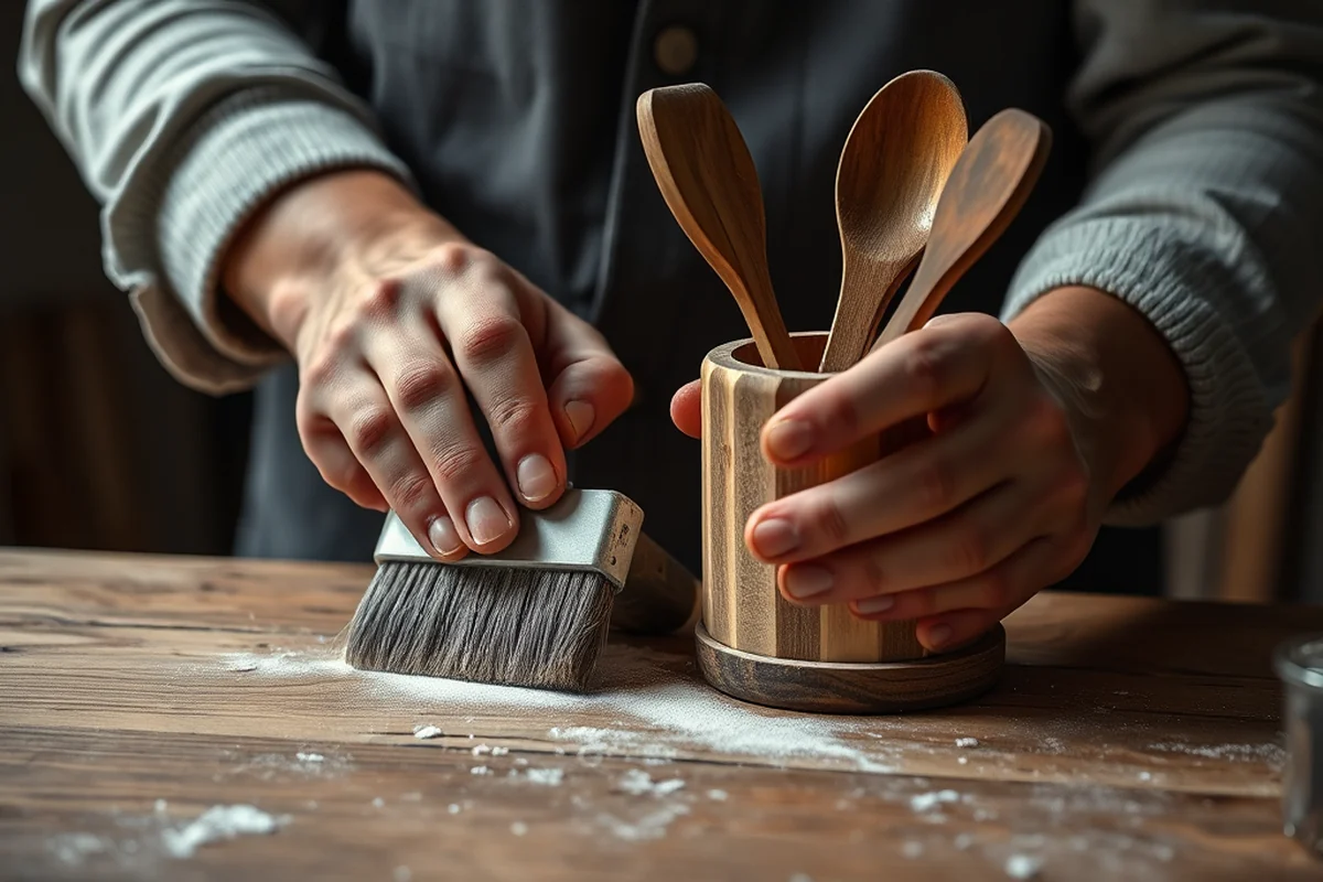 wooden utensil holder and set vs — Wooden Utensil Holder And Set Vs (step by step)