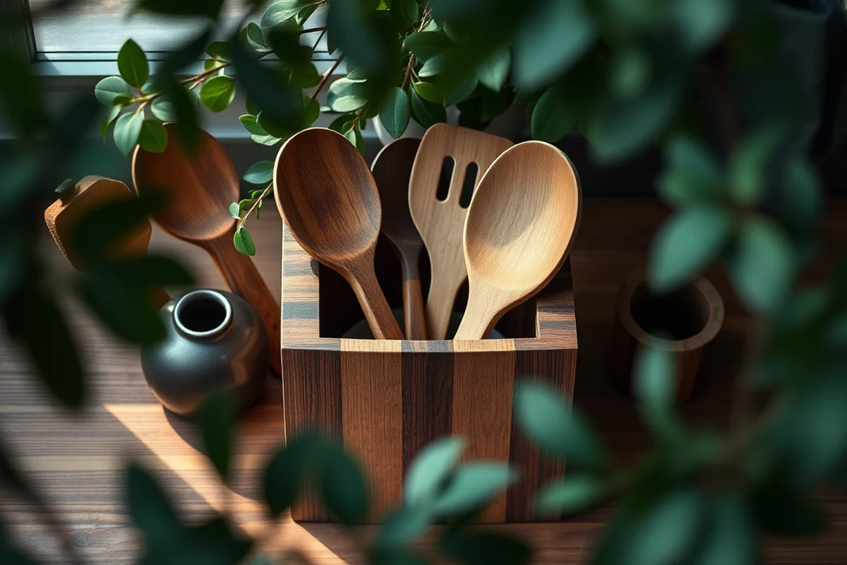 wooden utensil holder for countertop comparison — Wooden Utensil Holder For Countertop Comparison (the finished result)