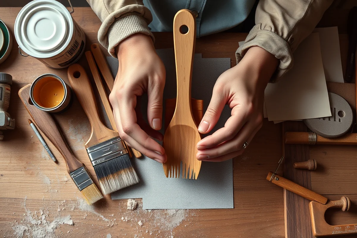 wooden utensil with holder — Wooden Utensil With Holder (the finished result)